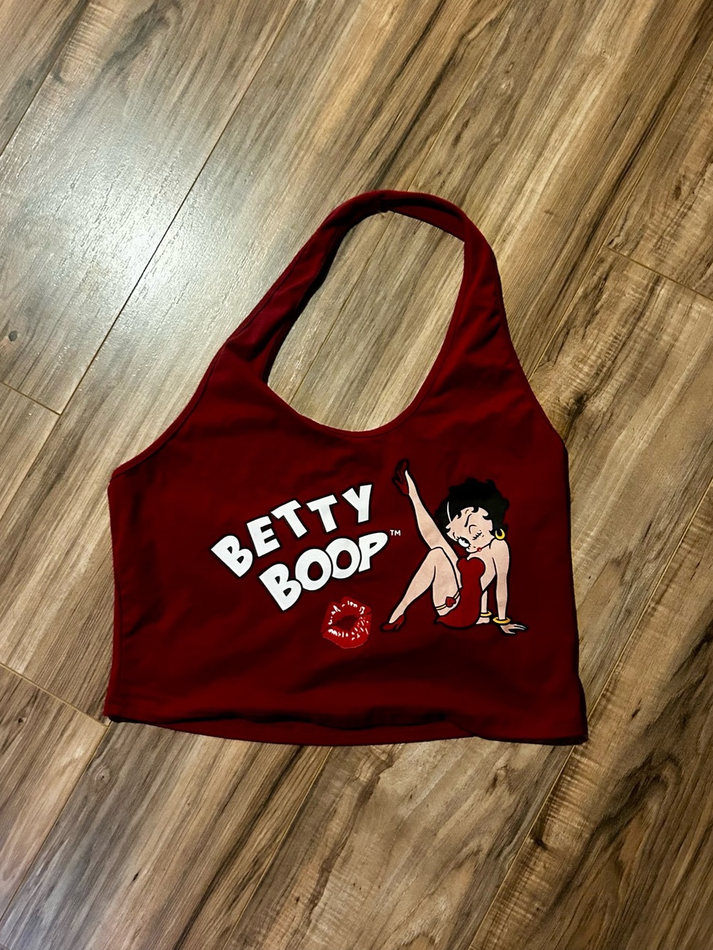 Betty Boop Red Graphic Scoop top